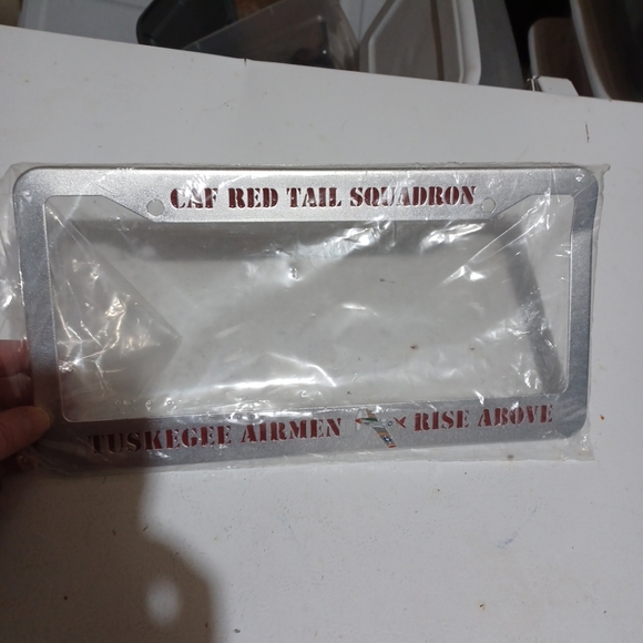 CAF red tail squadron Tuskegee airmen rise above license plate frame pre owned - Picture 6 of 7